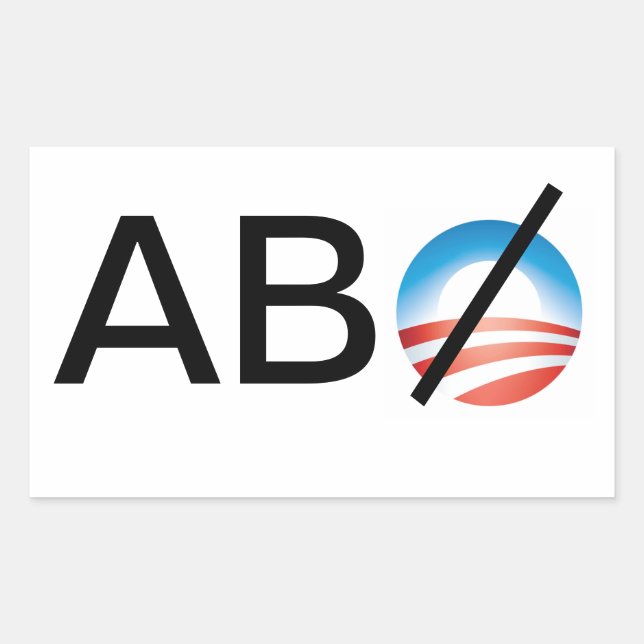 Adesivo Retangular Qualquer Pessoa Exceto Obama (Frente)