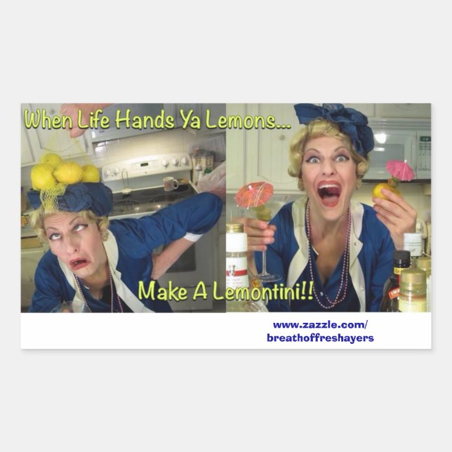 Adesivo Retangular "Quando a vida mande os limões a Ya" (Frente)