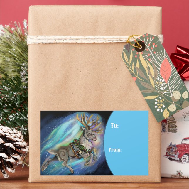 Adesivo Retangular Quando Reindeer Fly (Feriado)