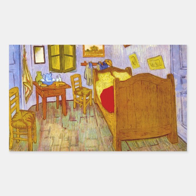 Adesivo Retangular Quarto em Arles por Vincent Willem van Gogh (Frente)