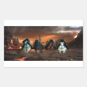 Adesivo Retangular Quatro Cavaleiros Do Apocalipse