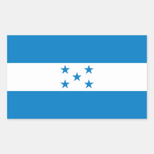 Adesivo Retangular Quatro Honduras — Bandeira Nacional