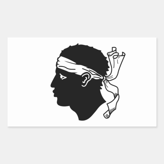 Adesivo Retangular Quatro pavilhão da Córsega (Frente)