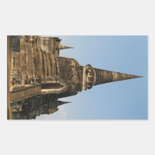 Adesivo Retangular Que Phra Si Sanphet... Ayutthaya, Tailândia