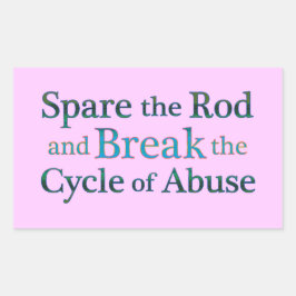 Adesivo Retangular Quebre o Ciclo do Abuso