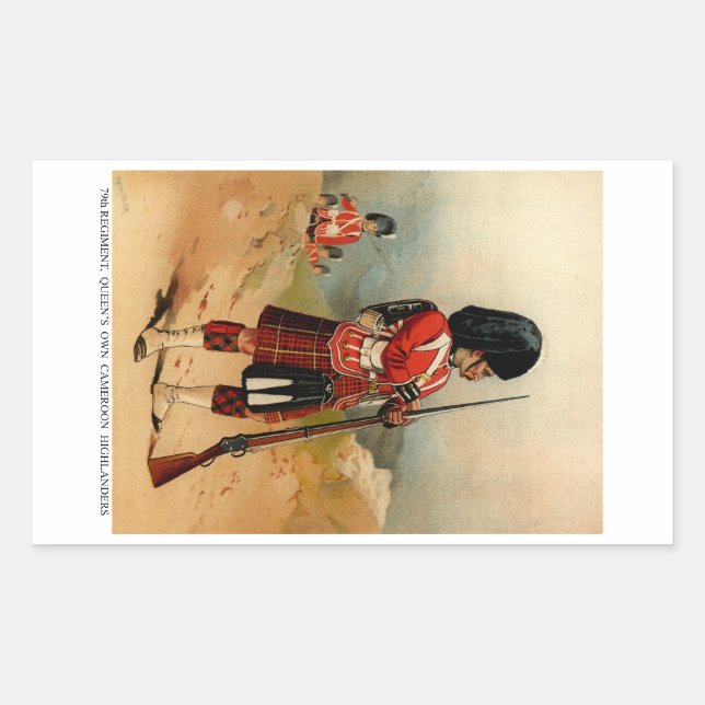 Adesivo Retangular Queens Camarões Highlanders (Frente)