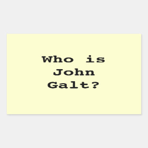 Adesivo Retangular Quem é John Galt?