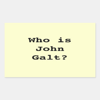 Adesivo Retangular Quem é John Galt?