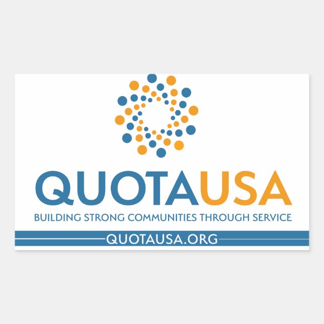 Adesivo Retangular Quota EUA - RectSticker (Frente)