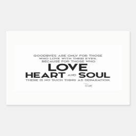 Adesivo Retangular QUOTAS: Rumi: Despedidas, separação