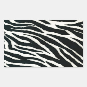 Adesivo Retangular RAB Rockabilly Zebra Imprime Preto e Branco