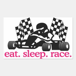 Adesivo Retangular Raça (vai Kart)