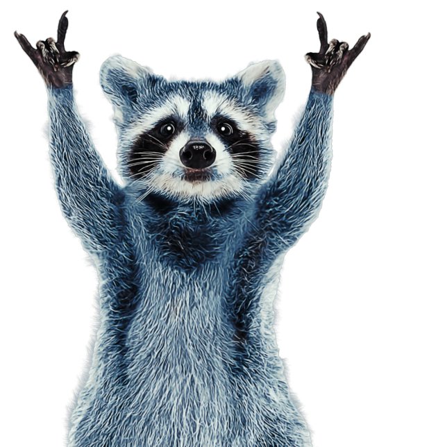 Adesivo Retangular Raccoon - Nature Raccoon - Cute Raccoon (Criador carregado)