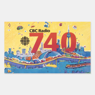 Adesivo Retangular Rádio CBC 740 - gráfico promocional 1980