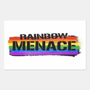 Adesivo Retangular Rainbow Menace T-Shirt