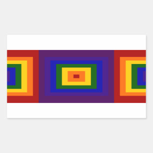 Adesivo Retangular Rainbow Squares