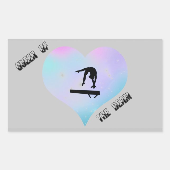 Adesivo Retangular Rainha dos Autocolantes de Gymnética de Beam (Frente)