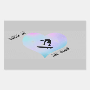 Adesivo Retangular Rainha dos Autocolantes de Gymnética de Beam