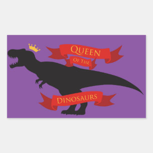 Adesivo Retangular Rainha dos Dinossauros
