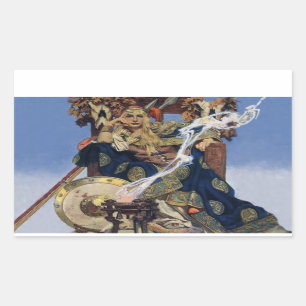 Adesivo Retangular Rainha Maeve Warrior Woman Princess