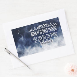 Adesivo Retangular Ralph Waldo Emerson Citação Inspiracional "Estrela