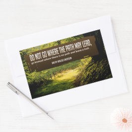 Adesivo Retangular Ralph Waldo Emerson Citação Inspiracional "Trilha"