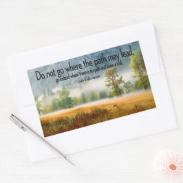 Adesivo Retangular Ralph Waldo Emerson Citação Inspiracional "Trilha"