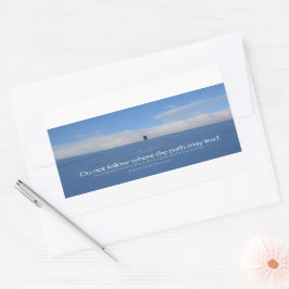 Adesivo Retangular Ralph Waldo Emerson Citação Inspiracional "Trilha"