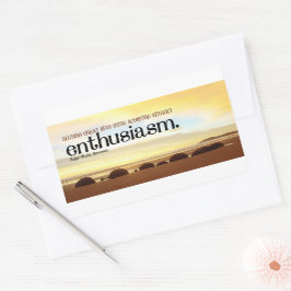 Adesivo Retangular Ralph Waldo Emerson Entusiasmo Inspiracional de Ci