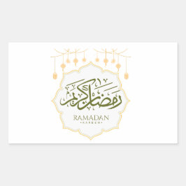 Adesivo Retangular Ramadan Kareem Decorative Sticker