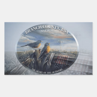 Adesivo Retangular Ramificação Robin Co MICH