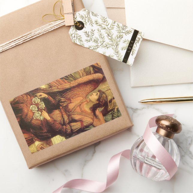 Adesivo Retangular Rampart of God's House, Angel de John Strudwick (Presentear)