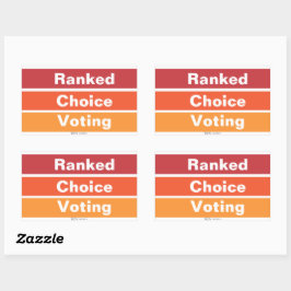Adesivo Retangular Ranked Choice Voting 3 Stripes