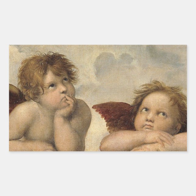 Adesivo Retangular Raphael Cherubs Angels (Frente)