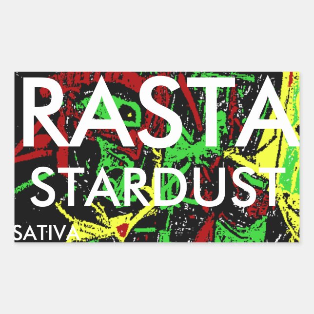 ADESIVO RETANGULAR RASTA STARDUST SATIVA (Frente)