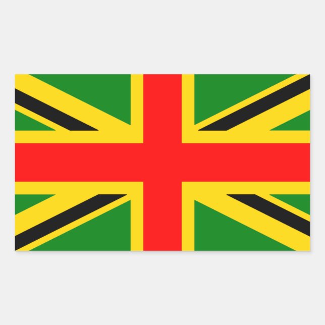 Adesivo Retangular Rasta UK (Frente)