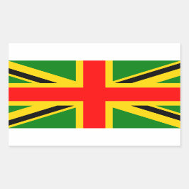 Adesivo Retangular Rasta UK