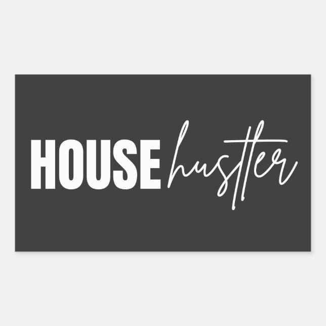 Adesivo Retangular Realtor Professional House Hustler (Frente)