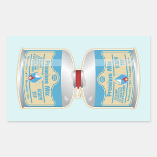 Adesivo Retangular Recipientes de gás para fogões de acampamento