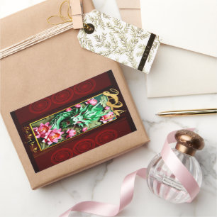 Adesivo Retangular RecS do Ano Novo 2024 do Dragão de Madeira Vietnam