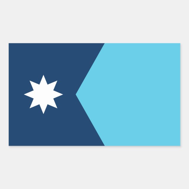 Adesivo Retangular Rectangle sticker with Flag of Minnesota, USA (Frente)