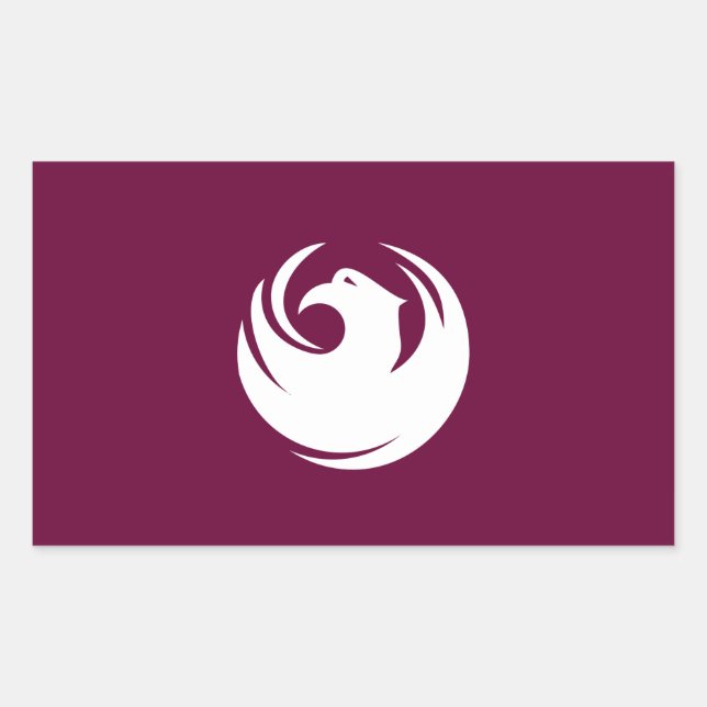 Adesivo Retangular Rectangle sticker with Flag of Phoenix City, USA (Frente)