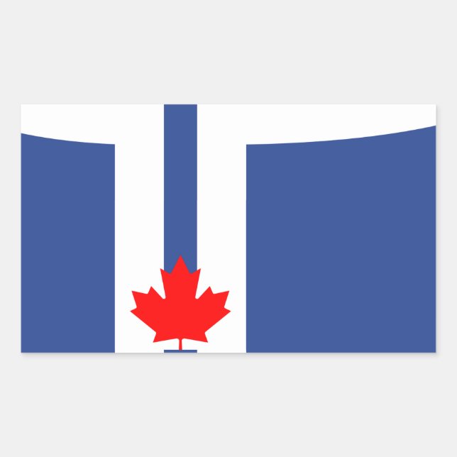 Adesivo Retangular Rectangle sticker with Flag of Toronto (Frente)