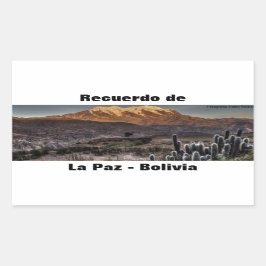 Adesivo Retangular Recuerdo de La Paz