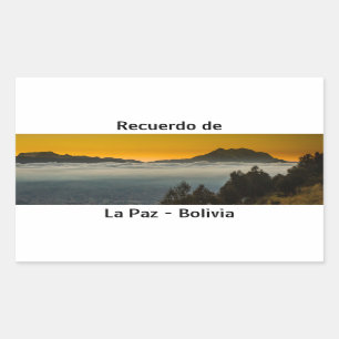 Adesivo Retangular Recuerdo de La Paz