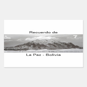 Adesivo Retangular recuerdo de Las Paz