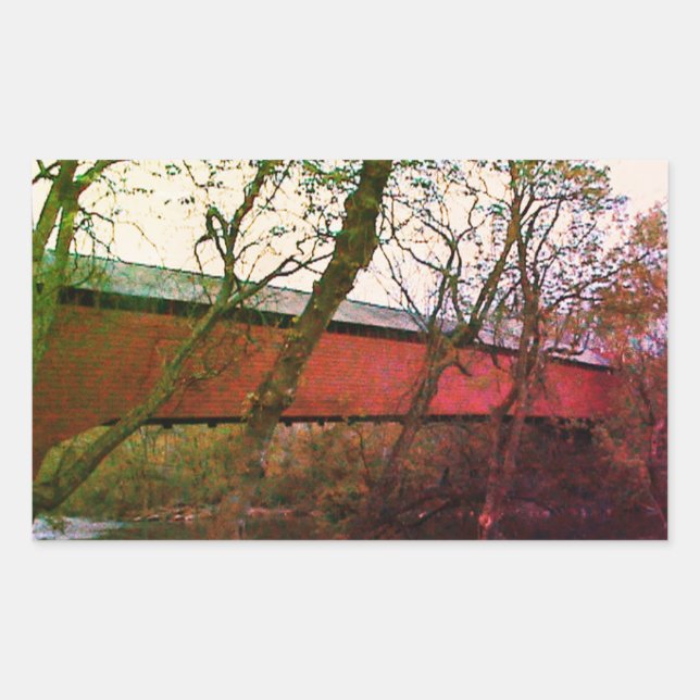 Adesivo Retangular Red Bridge Stickers (Frente)