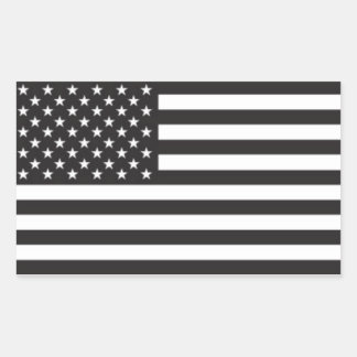 Adesivo Retangular Red Team Black & White American Flag Sticker