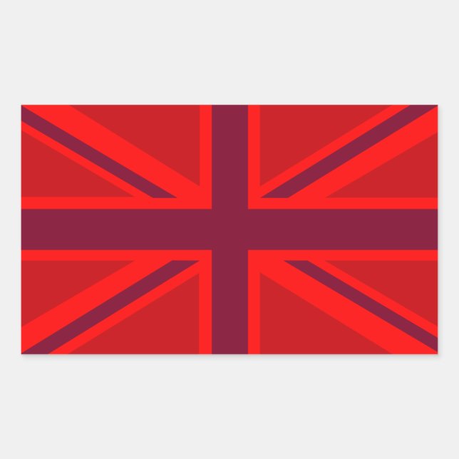 Adesivo Retangular Red Union Jack (Frente)