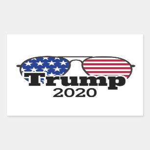 Adesivo Retangular Red White Blue Trump 2020